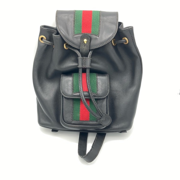 RARE GUCCI LEATHER SHERRYLINE BACKPACK - Picture 5 of 16